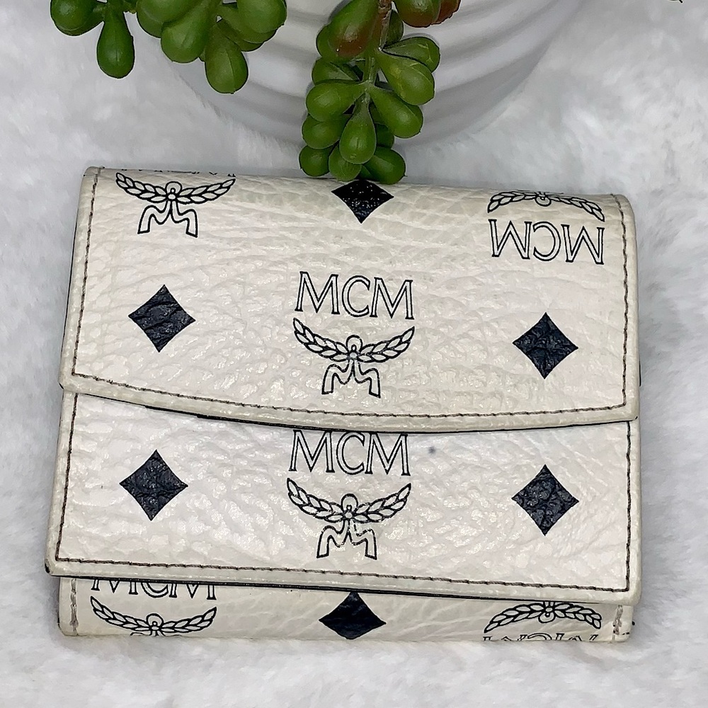 MCM Trifold Wallet in MCM Monogram Logo Leather